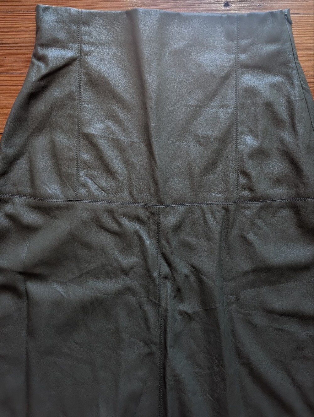 Zara Faux Leather Midi Skirt - Picture 4 of 10
